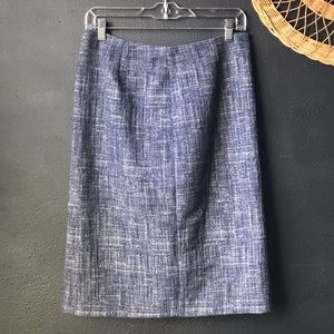 🌺Banana Republic blue tweed pencil skirt